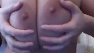 Big-Titted Cam Girl Flashes Her Assets