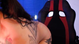 Tattooed Latina Teasing You With Her Pussy