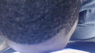 Chubby Gay Interracial Blowjob in Public