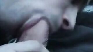 Car Blowjob with a Twist: I Cum in His Mouth!