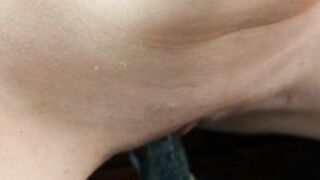 Redhead babe cums hard on her sex toy after car masturbation!