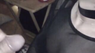 Crossdresser Eve Blows a Big Cock