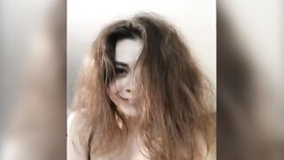 Big-Titted Amateur Teen Plays with her Lips POV