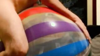 Twink Humping His Big Inflatable Ball