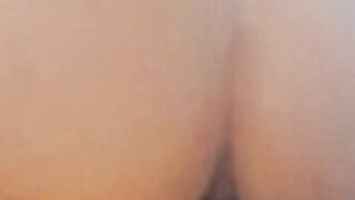 Raw cock riding by amateur with a big dick up close.