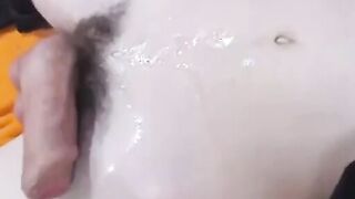 Big-cock crossdresser cums on webcam