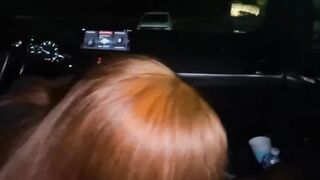 Public Car Blowjob with a Blonde and a Big Cock