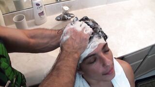 Taboo Hair Washing JOI and Lathered Masturbation