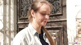 GERMAN SCOUT - CUTE 19 YEAR OLDER KINUSKI TALK TO REAL LEG