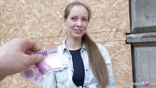 GERMAN SCOUT - CUTE 19 YEAR OLDER KINUSKI TALK TO REAL LEG