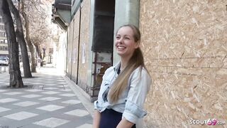 GERMAN SCOUT - CUTE 19 YEAR OLDER KINUSKI TALK TO REAL LEG