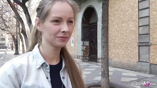 GERMAN SCOUT - CUTE 19 YEAR OLDER KINUSKI TALK TO REAL LEG