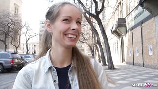 GERMAN SCOUT - CUTE 19 YEAR OLDER KINUSKI TALK TO REAL LEG