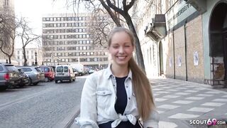 GERMAN SCOUT - CUTE 19 YEAR OLDER KINUSKI TALK TO REAL LEG