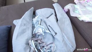GERMAN SCOUT - CUTE 19 YEAR OLDER KINUSKI TALK TO REAL LEG