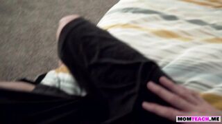 Mature milf Helps Barely Legal Stepson By Giving Him A Hand Job