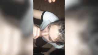 goddess Teenie gives Sloppy Blowjob Ends with Face Full of Cum