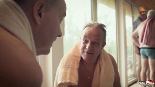 Old vs young gang bang - 19 yo gets banged my many