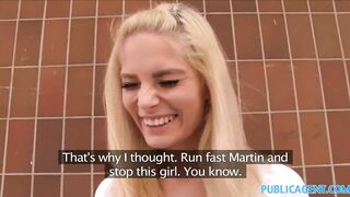 PublicAgent sexy Blonde with fine ass plowed
