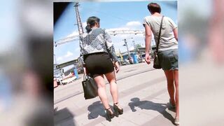 Cougar inside tight black skirt goddess nude pantyhose