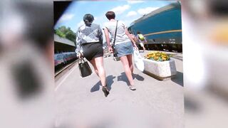 Cougar inside tight black skirt goddess nude pantyhose