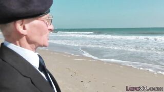 Classy UK Cougar Threeway Banged by Grandpas