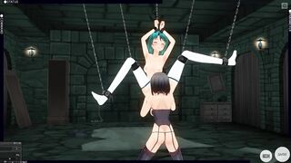 3D ANIME FETISH the Mistress took the School chick to the Basement