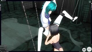 3D ANIME FETISH the Mistress took the School chick to the Basement