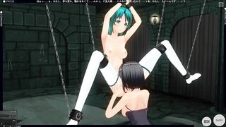 3D ANIME FETISH the Mistress took the School chick to the Basement