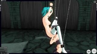 3D ANIME FETISH the Mistress took the School chick to the Basement