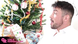 GIRLSRIMMING - Fab Christmas rim job with good Goddess Alyssa Bounty