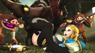 Zelda and Bokoblins | By:Darsovin