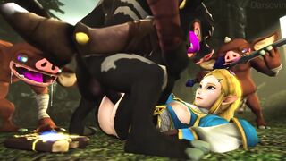 Zelda and Bokoblins | By:Darsovin