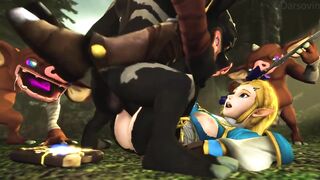 Zelda and Bokoblins | By:Darsovin