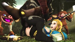 Zelda and Bokoblins | By:Darsovin