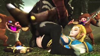 Zelda and Bokoblins | By:Darsovin