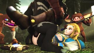 Zelda and Bokoblins | By:Darsovin