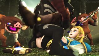 Zelda and Bokoblins | By:Darsovin