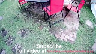 A Drone catches bbw dezzy giving huge african dick oral sex