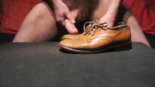 DressDress Leather Shoes wank and creampie, compilation