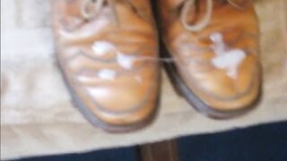 DressDress Leather Shoes wank and creampie, compilation