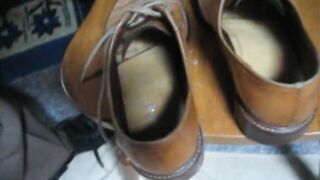 DressDress Leather Shoes wank and creampie, compilation