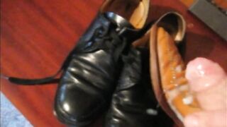 DressDress Leather Shoes wank and creampie, compilation