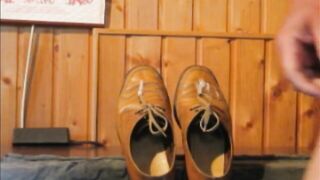 DressDress Leather Shoes wank and creampie, compilation