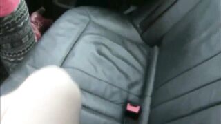 hot cunt with mouth Gets Jizzed inside the Car