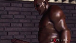 Horny Red-haired Women Gets Boned Hard by Black Man in the Basement