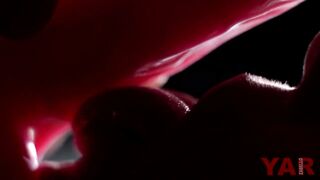 Lustful beauty Rubs her Clitoris and Labia to a Throbbing Orgasm. she