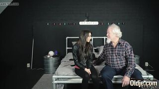Grandpa fucks a incredible snatch oral creampie