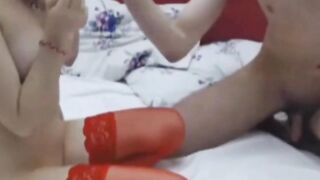 Blonde Chick Fucking With Boyfriend On Cam