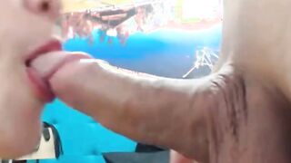 Colombian Temptress Likes Blowing Her Lucky Boyfri